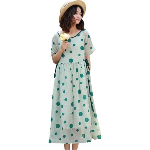 Летние платья в горошек QPFJQD China At AliExpress