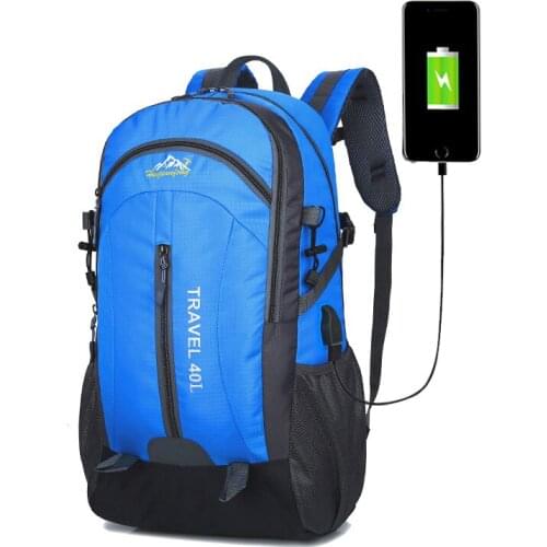 Backpack Men Usb Charging Hiking Backpacks Outdoor Sports Waterproof Mountaineering Bag Student School Bags mochila hombre bolsa