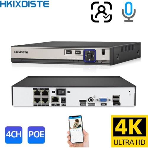 Nvr 4channels Cctv Network Video Recorder Support Onvif Ip Camera Video Surveillance Recorder 5mp Security Cameras Poe Nvr Xmeye