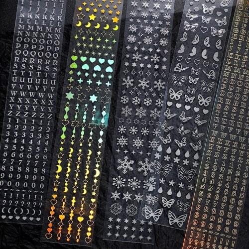 Alphabet Letter Stickers Colorful Self Adhesive Letter Metallic Finish For Diy Scrapbook Birthday Card Craft Lettering