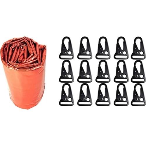 Top!-Emergency Sleeping Bag 2 Person Survival Sleeping Bags with 15 Pcs Enlarged Mouth Clip Sling Clasp Olecranon Hook