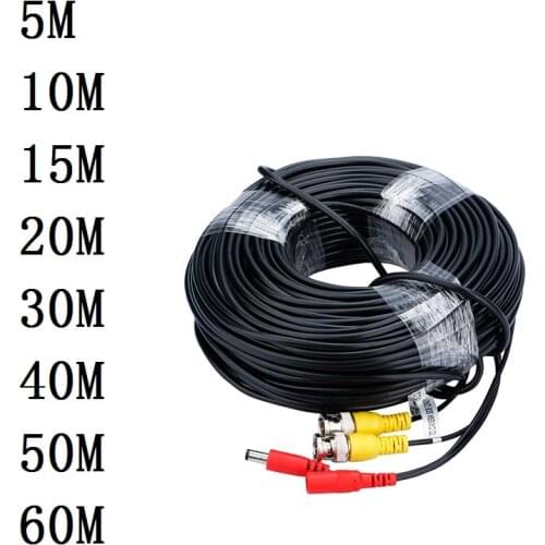 ESCAM 10~60M CCTV DVR Camera Recorder system Video Cable DC Power Security Surveillance BNC Cable