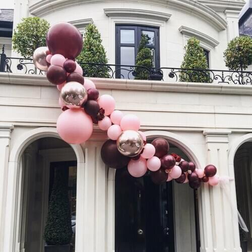 Wine Red Balloon Chain Decorative Set Wedding decoration Valentines Day Balloon Group Arrangement for Fashion Party 5M