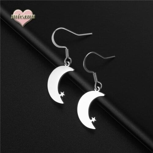 Earrings Boucle D’Oreille Acier In Moon Butterfly Bijou Crystal Fashion Jewelry Funny Vintage For Women Cute Charms Pendientes