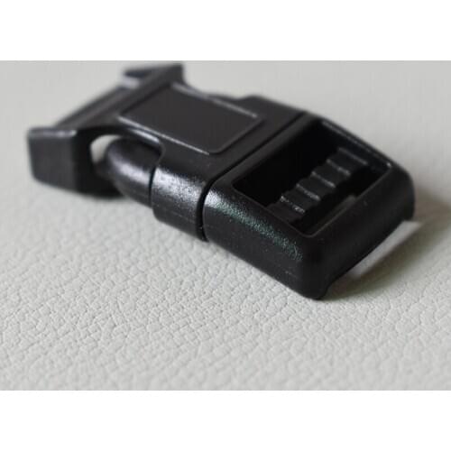 1 pcs plastic release buckles metal Dring 15mm clip clasp knapsack straps rectangle buckle sliders Diy Dog collar accessories