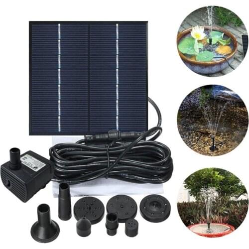 180L/H-220L/H Outdoor Pool Pond Solar Fountain Submersible Feature Water Pump 1.4W Solar Garden Fountain Pool Pond Decoration