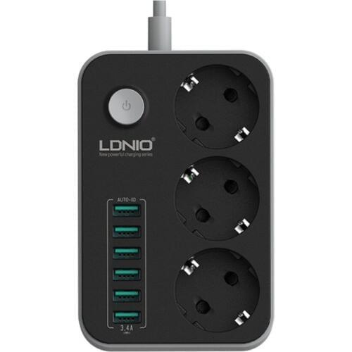 3 Sockets 6 USB Ports Quick Charger Power Socket Strip USB Electrical Outlet Home Extension Patch Board EU Plug