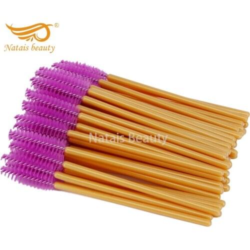 500pcs/lot Mascara Wands Eyelash Brush With Golden Handle Makeup Brush Free Shipping