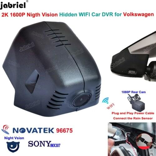 2K 1600P WIFI Dash Cam Car DVR 24H Dashcam for Volkswagen VW Passat Tiguan Atlas Golf sharan magotan for Seat Ateca Skoda Karoq