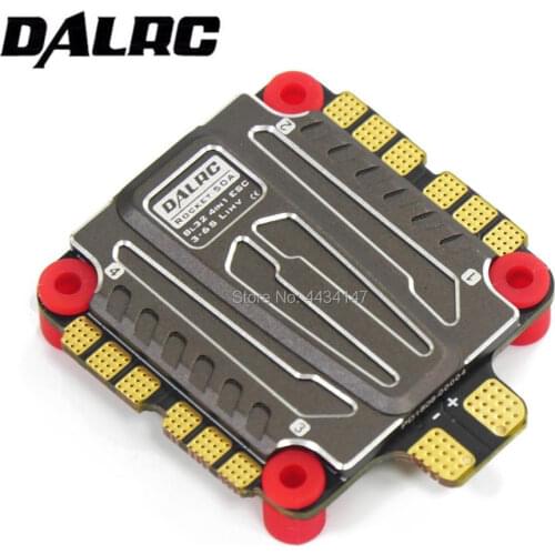 DALRC Rocket 50A 4 in 1 ESC 3S-6S Blheli_32 ESC Support Oneshot1200 Multishot 4 In 1 Brushless ESC 37.5x37.5mm for FPV Racing