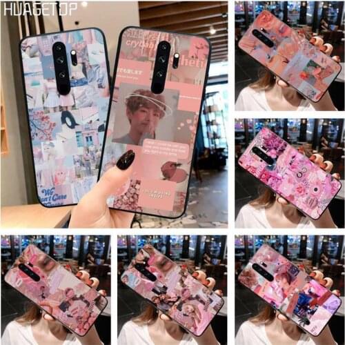 HUAGETOP Pink Aesthetics Luxury Unique Phone Cover for Redmi Note 9 8 8T 8A 7 6 6A Go Pro Max Redmi 9 K20 K30 Pro