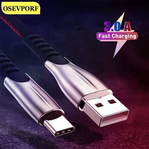 USB Type C Cable Fast Charging Data Cord Wire for Samsung Galaxy S20 S10 Plus Xiaomi mi9 Huawei Mobile Phone USB C Charger Kabel