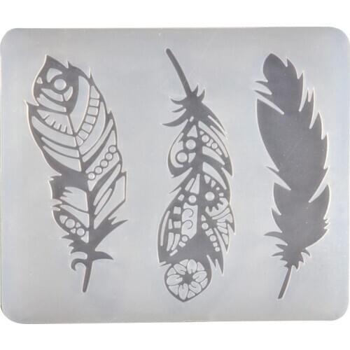 Silicone resin mold set Gear Bird Feather Jellyfish Compass Silicone Bookmarker Mold Resin DIY Mould