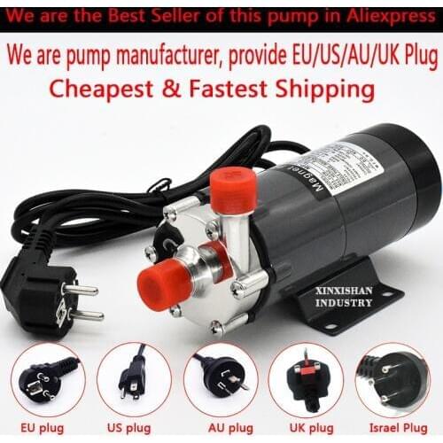 Food Grade 304 stainless head Homebrew Pump 15R High Temperature Resisting 140C Magnetic Pump Home brew Beer brewing UK plug