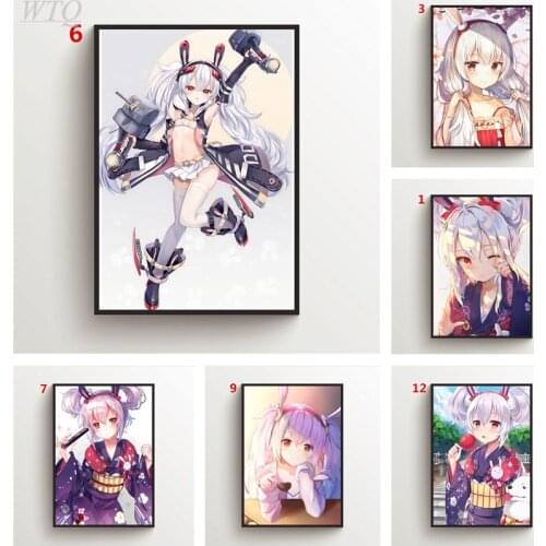 Game Poster Azur Lane Laffey Wall Poster Anime Posters Canvas Painting Wall Decor Wall Posters Wall Art Picture Home Decoration