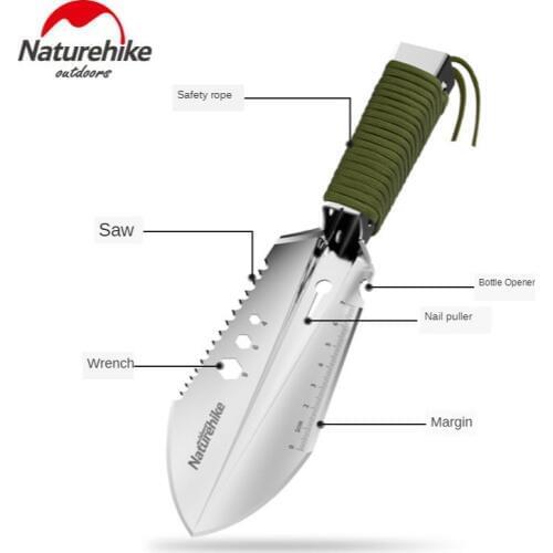 Naturehike 2020 New Camping Stainless Steel Multi-function Soldier Shovel Outdoor Hiking Digging Stainless Steel Picnic Shovel