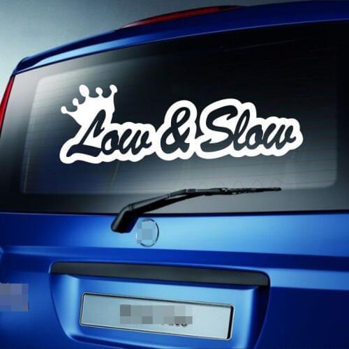 Low & Slow Slammed Sticker Car Styling Jdm Funny Lowered Car Truck Window Decal Jdm