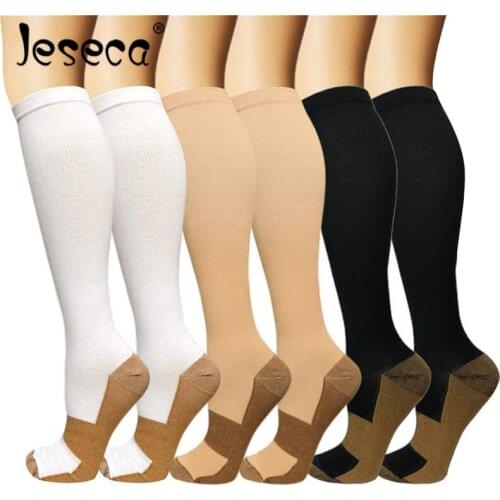 New Unisex Compression Long Socks Pressure Varicose Vein Stockings Leg Health Support Pressure Circulation Knee High Long Socks