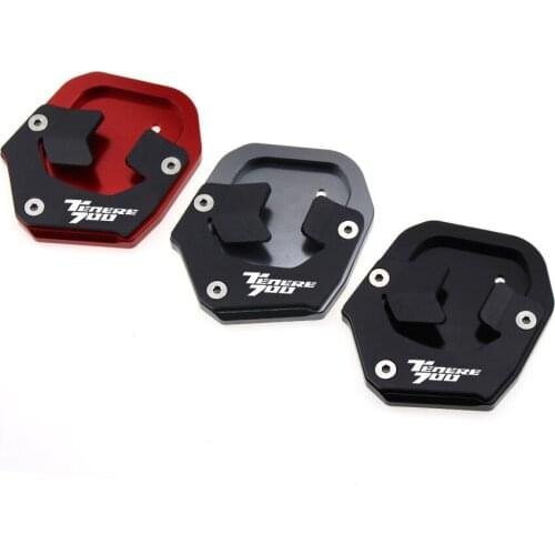 New Motorcycle Aluminum Foot Enlarger Foot Side Stand Extension Plate with Logo Fits for Yamaha Tenere 700 Tenere700 2019-2021