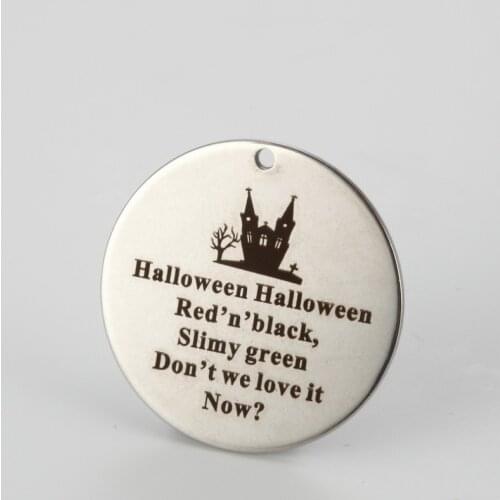 Wholesale stainless steel charms Halloween Jewelry Pendant Haunted House Charm 20pcs