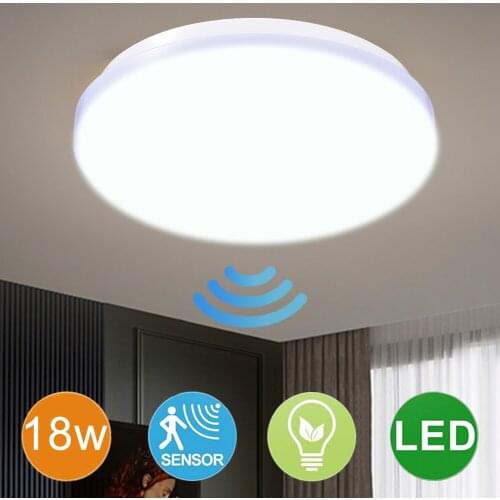 Ceiling Light Bright Non-glaring Flashlight with Motion Sensor Light-controlled Radar Lamp for Stairwells Garages
