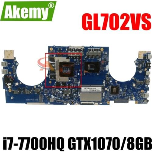 SAMXINNO For ASUS S7VS GL702V GL702VS GL702VSK Laotop Mainboard GL702VS Motherboard with i7-7700HQ GTX 1070/8GB