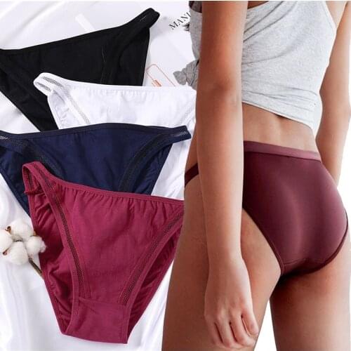 Sexy Panties Women Underwear Waist Hollow Cotton Briefs For Girls Low-Rise Bikini Female Lingerie Comfortable Underpants M L XL