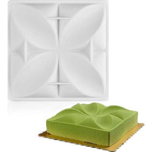 Silicone Clover Geometric Cake Mold Baking Pan Chocolate Mousse Bakeware Decorating Tools