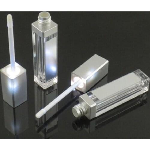 LED Lipgloss Tube with Mirror for Makeup liquid lipstick Lip gloss Packaging Empty Container light Custom Private Label 7 Ml