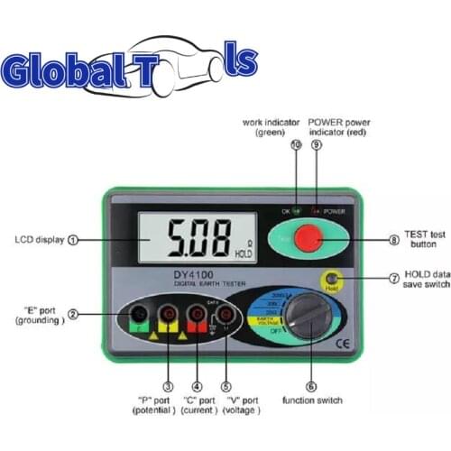 Resistance Tester DUOYI DY4100 Real Digital Earth Tester Ground Resistance Instrument Megohmmeter 0-2000 Ohm Higher Accuracy