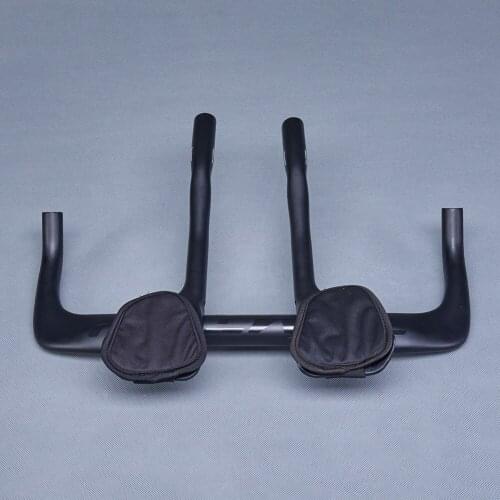 TOMTOU Carbon Fibe Bike Handlebar Rest Aero Bars TT Handlebar Aerobar Triathlon Bicycle Matte Black Glossy LOGO