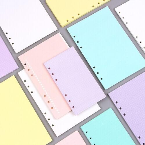 Yisuremia 40 Sheets Colored Pink Purple A5 A6 Notebook Paper Refill Spiral Binder Index Inside Page Daily Monthly Weekly Agenda