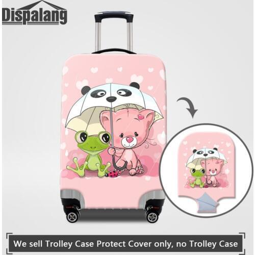 Dispalang Cartoon Animal Suitcase Protective Cover for 18-30 Inch Trolley Case Anti-dust Luggage Cover Flog Bear Dustproof Cover