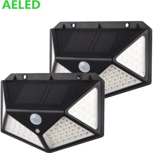 1/2/4/6/8 pcs Rechargeable Solar Light 100 LED Waterproof PIR Motion Sensor Security Solar Lamp Outdoor Emergency Wall Light