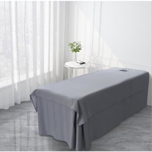 1Pcs Corduroy Material Cosmetic Salon Sheets SPA Massage Treatment Bed Table Cover Sheets With/without Hole