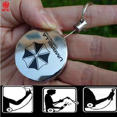 1PCS Retractable Key Chain Retractable Wire Rope EDC Keychain Gadget Random Color