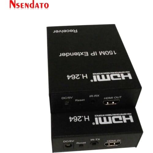 150m HDMI Extender over IP Cat5e/Cat6 With IR Romote HDMI H.264 Transmitter Receiver Network Extensor Extender For HDTV DVD PS3