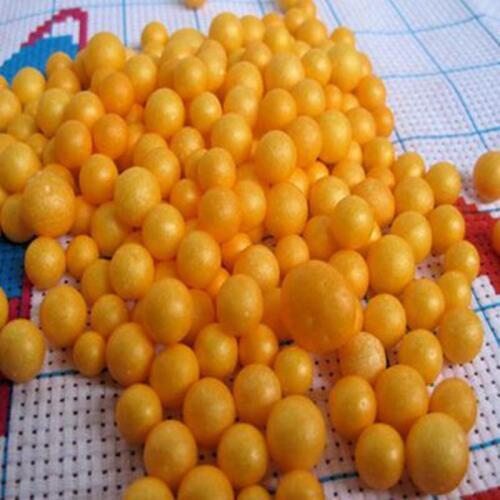 2000pcs/bag about5- 9mm golden yellow Modelling Polystyrene Styrofoam Foam Ball Sphere XMAS Decoration Craft 753