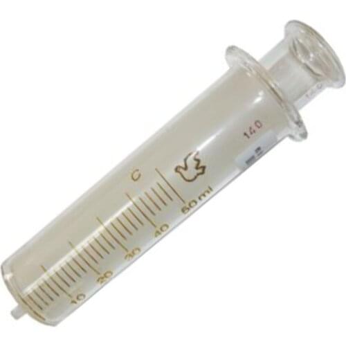 50mL Glass Syringe Injector Ink Sampler with Needle Laboratory Chemistry Equipment
