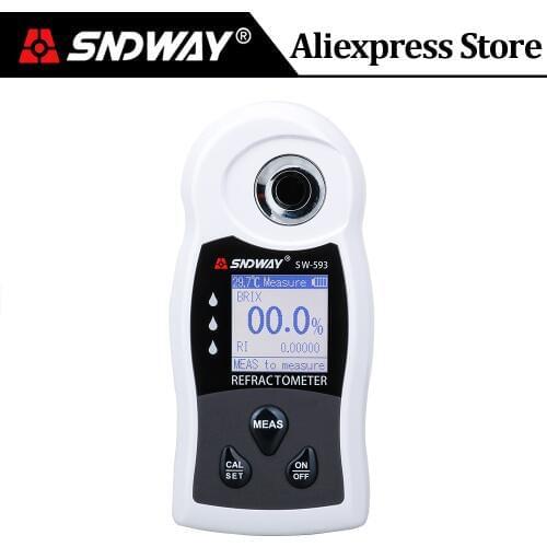 SNDWAY Digital Refractometer ATC Sugar Brix Meter Fruit Food Beverages Wine Alcohol Beer Sugar Content Densimeter Tester Tools