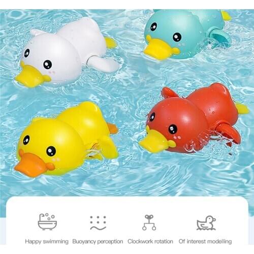 Kids Bath Toy Wind-up Swimming Duckling Bathroom Bathtub Pool Water Clockwork New Hot