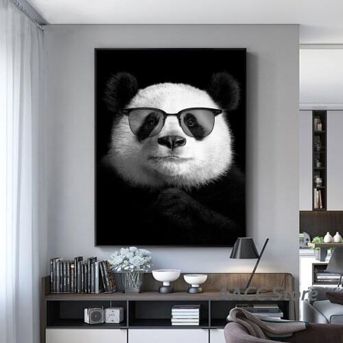 Wild Animals Panda Tiger Portraits Canvas Paintings on the Wall Poster And Prints Animals Wall Art Pictures for Hoom Decoration