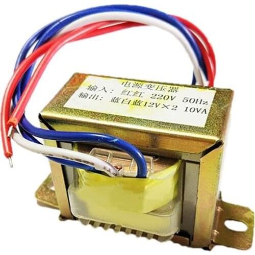 EI48 10W 220V-12V transformer input 220v 50Hz output 10VA double 12V power transformer