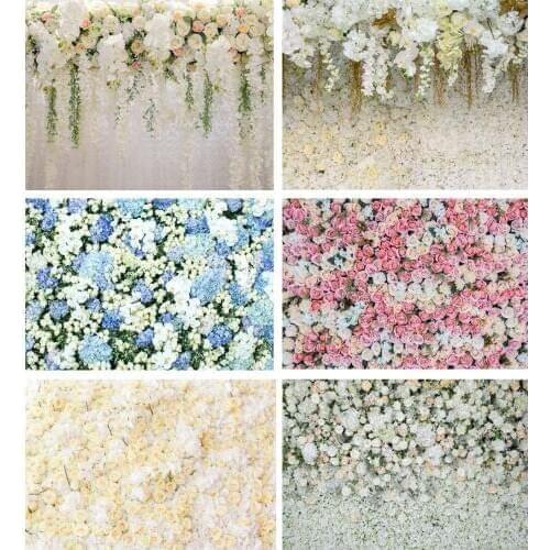 Wedding Photography Backdrops Flower Green Plant Brick Bridal Shower Background Portrait Baby Shower Props For Photo Studio