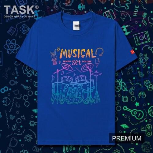 Concert neon punk drum music group retro hip hop mens t shirt white tops gyms sports casual fashion cotton tees summer clothes