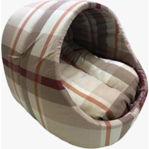 Brown Patterned Cat Cave Home Nest Washable, cat house