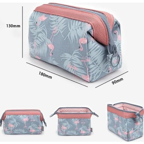 Animal Flamingo Cosmetic Bag Portable Women Travel Make Up Bags Beauty Wash Organizer Toiletry Pouch Storage Bath Travel Kit