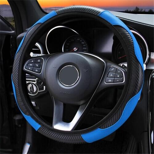 Leather Car Steering Wheel Cover For Skoda Kodiaq Fabia 2 3 Karoq Octavia 2 A5 A7 RS Kamiq Superb Rapid 2020 Auto Accessories