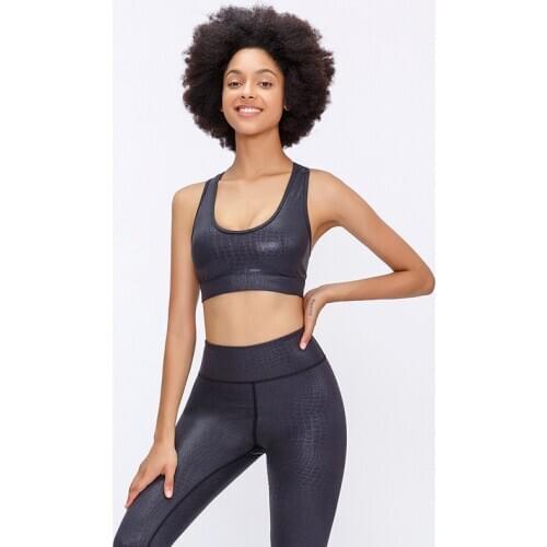 US Size Crocodile Foil Print Yoga Legging Women Hight Rise Push Up Gym Wear Squat Proof Fitness Full Length Shiny Sports Pant