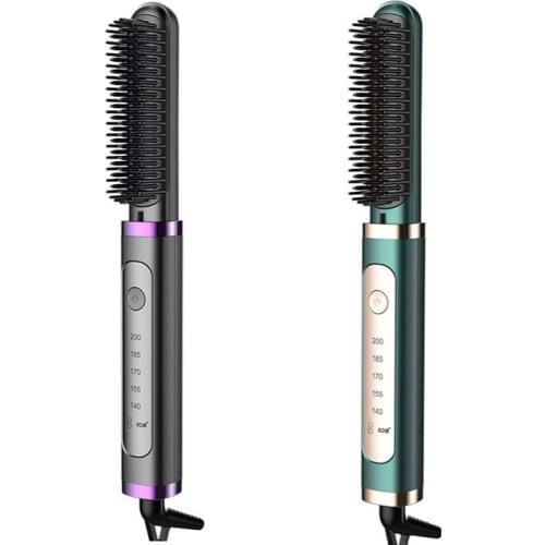 2021 New Negative Ion Hair Straightening Comb Electric Roll Automatic Lazy Hair Comb Inner Buckle Dual-use Fluffy Hair